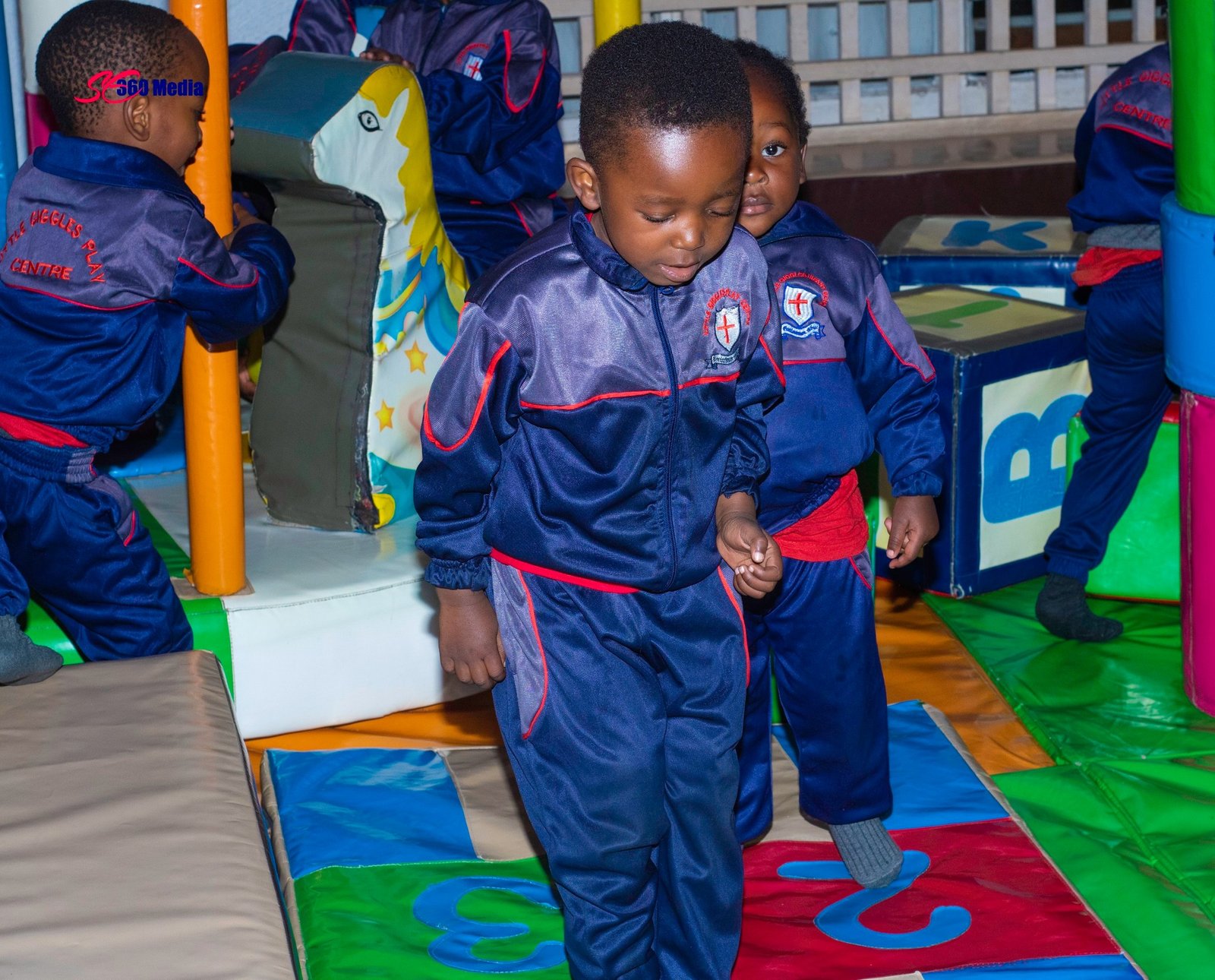 Toddlers at Little Giggles Play Centre indoor learning area